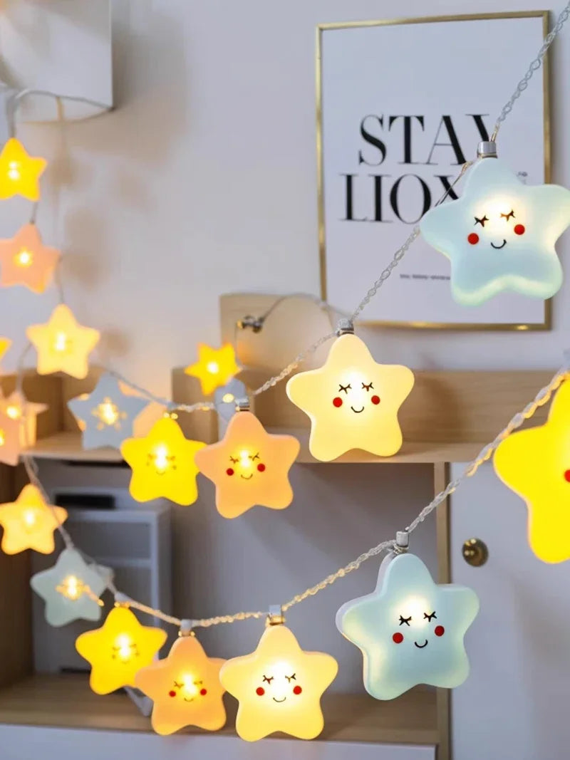 LED Star Garland String Lights