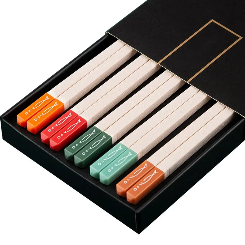 High-Quality Japanese Metal Chopsticks β 5 Pairs
