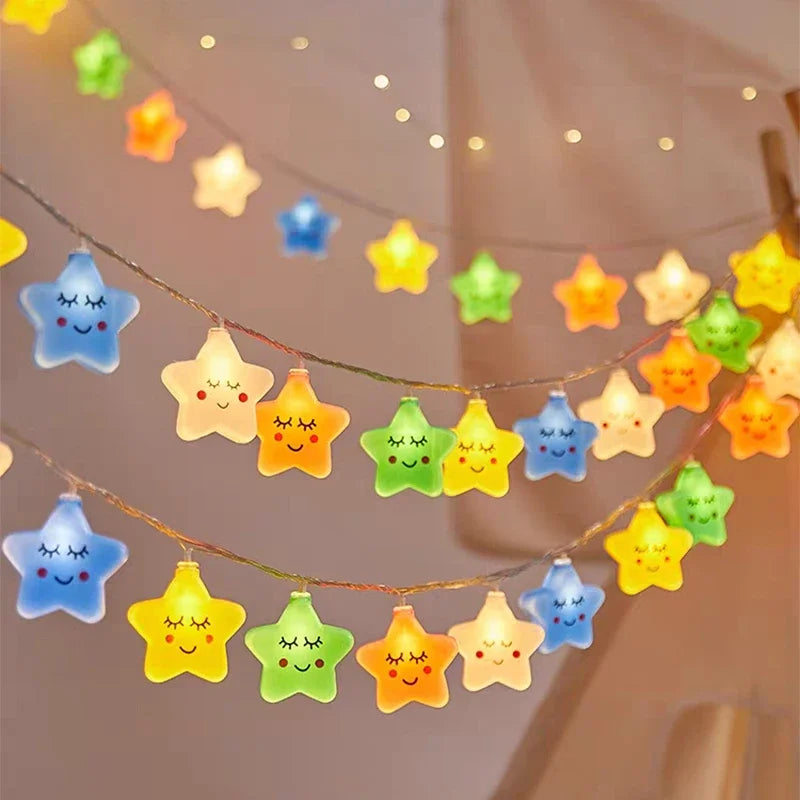 LED Star Garland String Lights