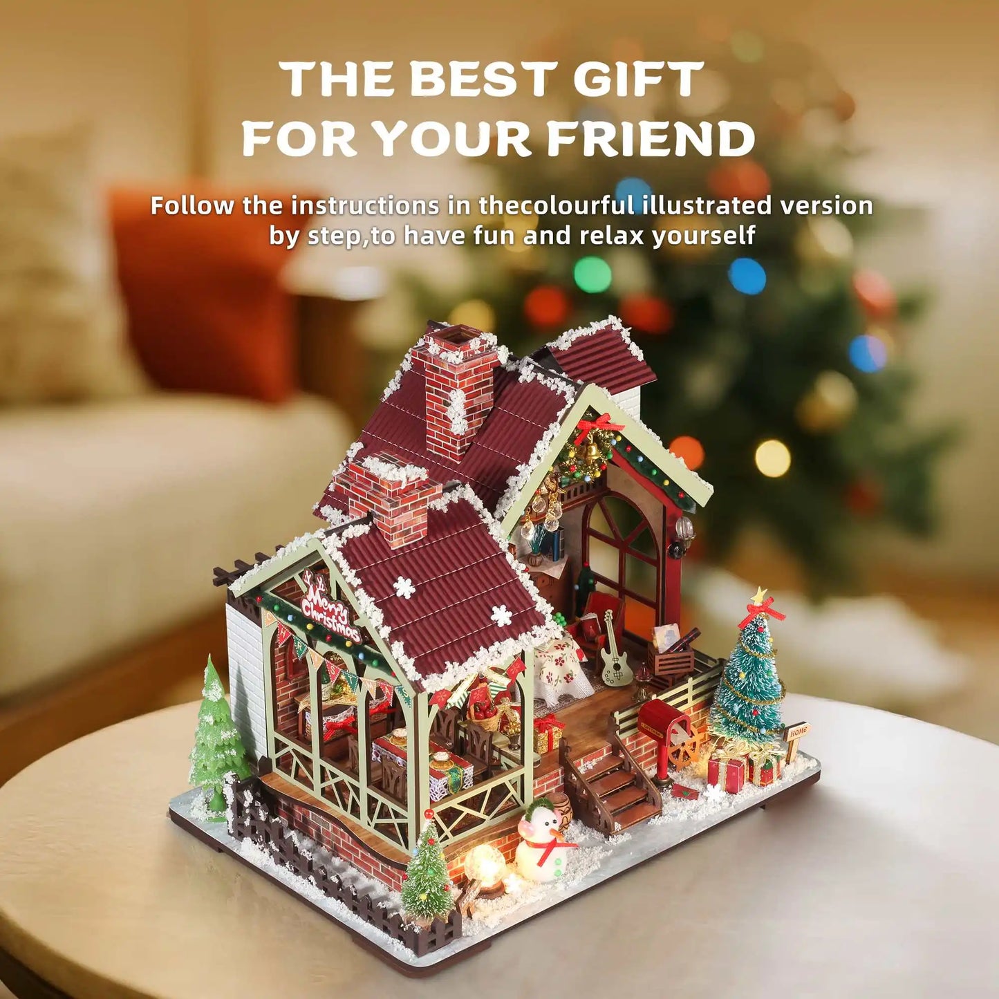 Christmas Night Warm House DIY Miniature Kit