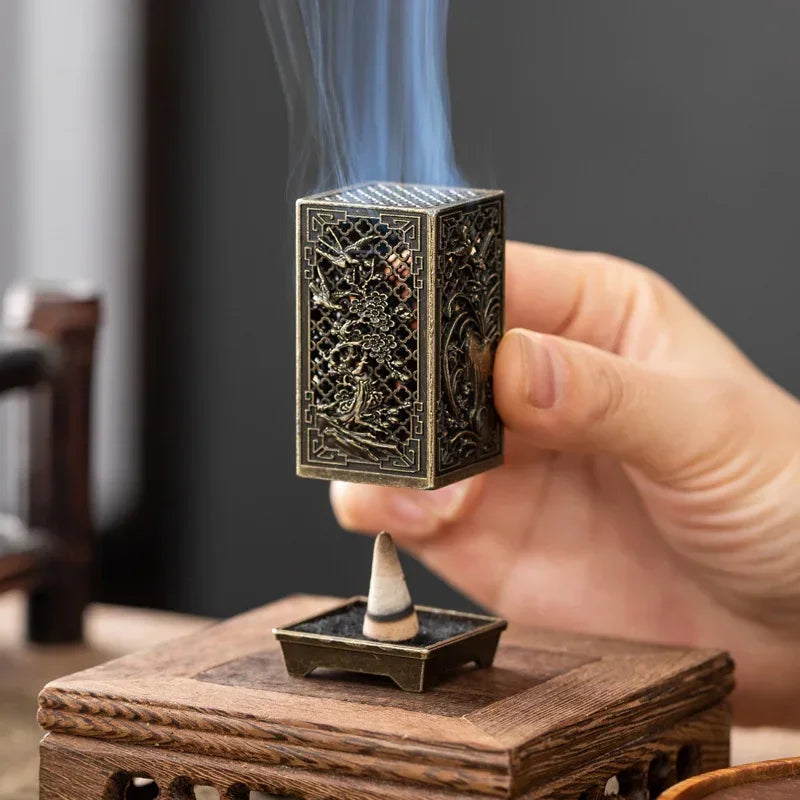 Square Alloy Incense Burner