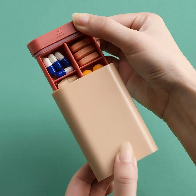 Mini Portable Travel Vitamin & Pill Organizer Box
