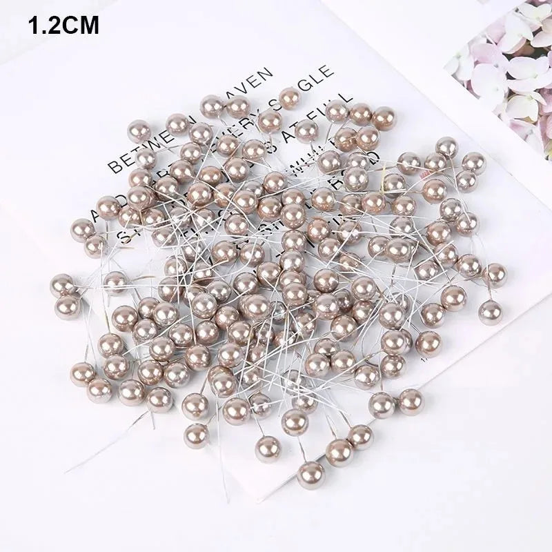 50/100Pcs Christmas Artificial Berry Ornaments
