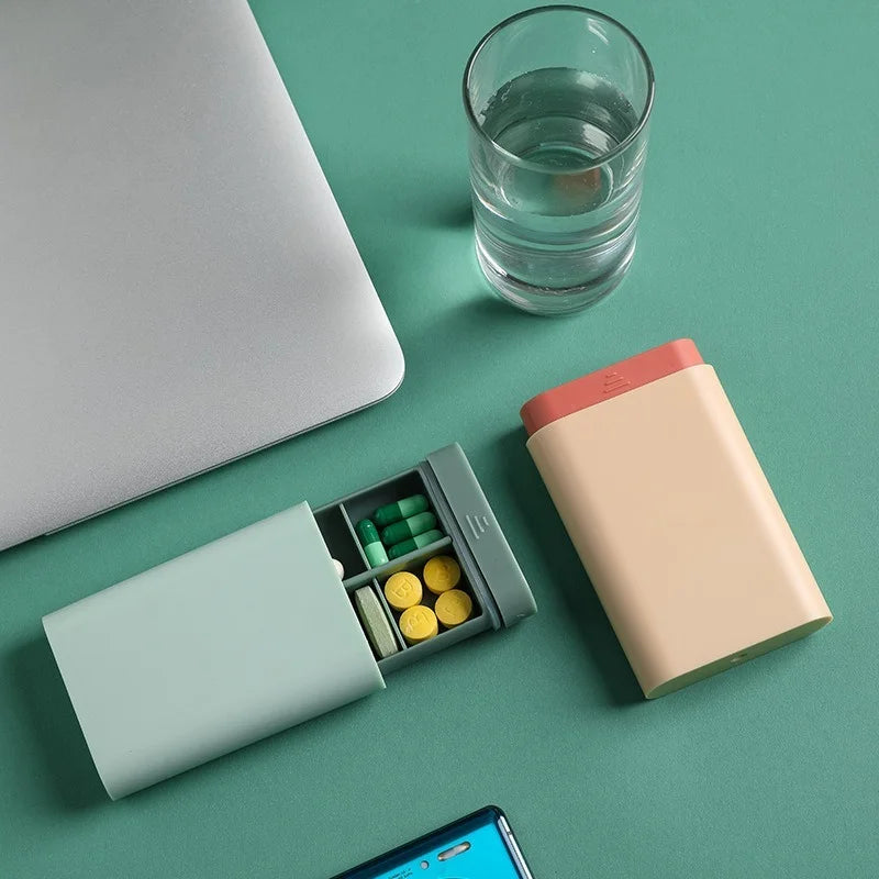 Mini Portable Travel Vitamin & Pill Organizer Box