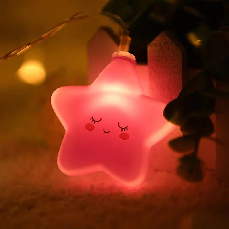 LED Star Garland String Lights