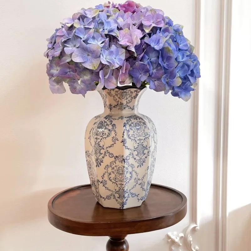 Hand-Painted Blue and White Porcelain Vase