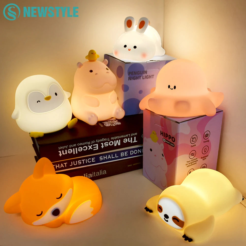 Cute Silicone Animal Night Lamp