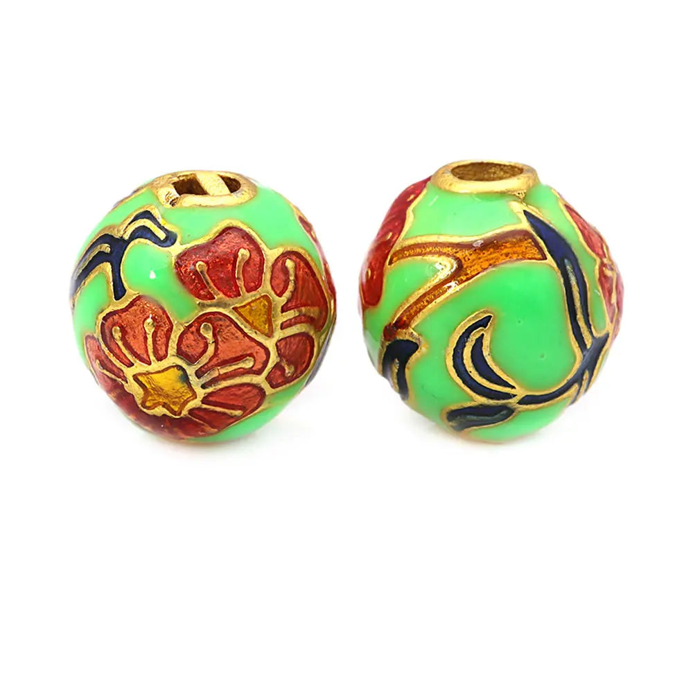 4PCS Daffodil Brass Spacer Beads