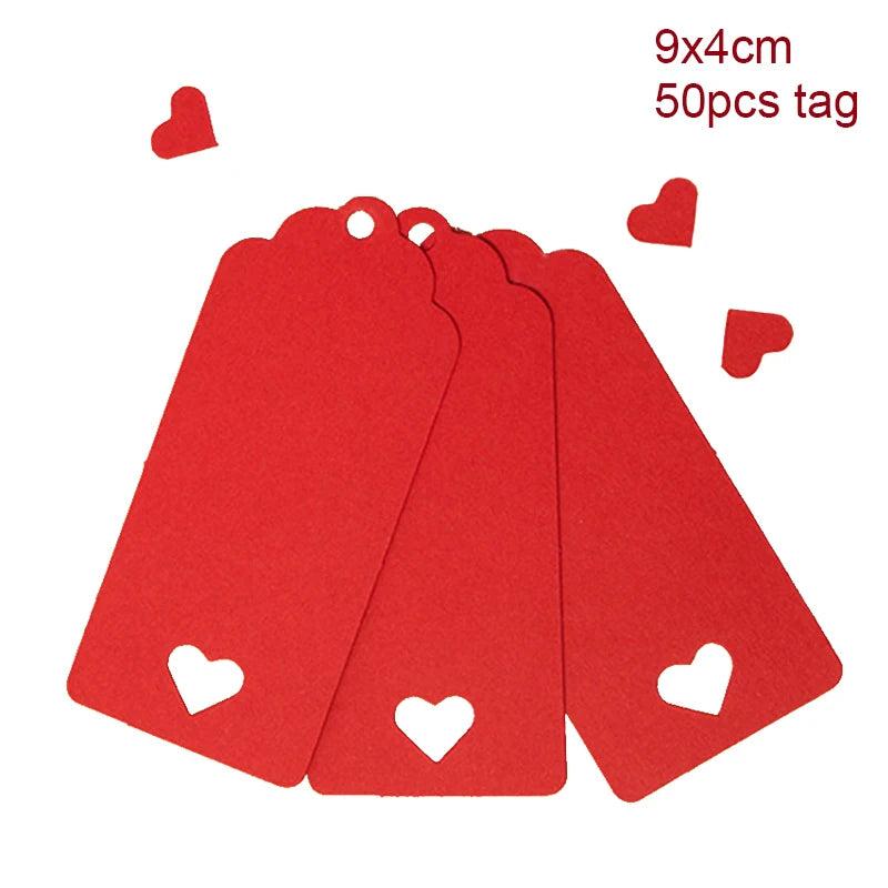 50PCS Kraft Paper Love Tags