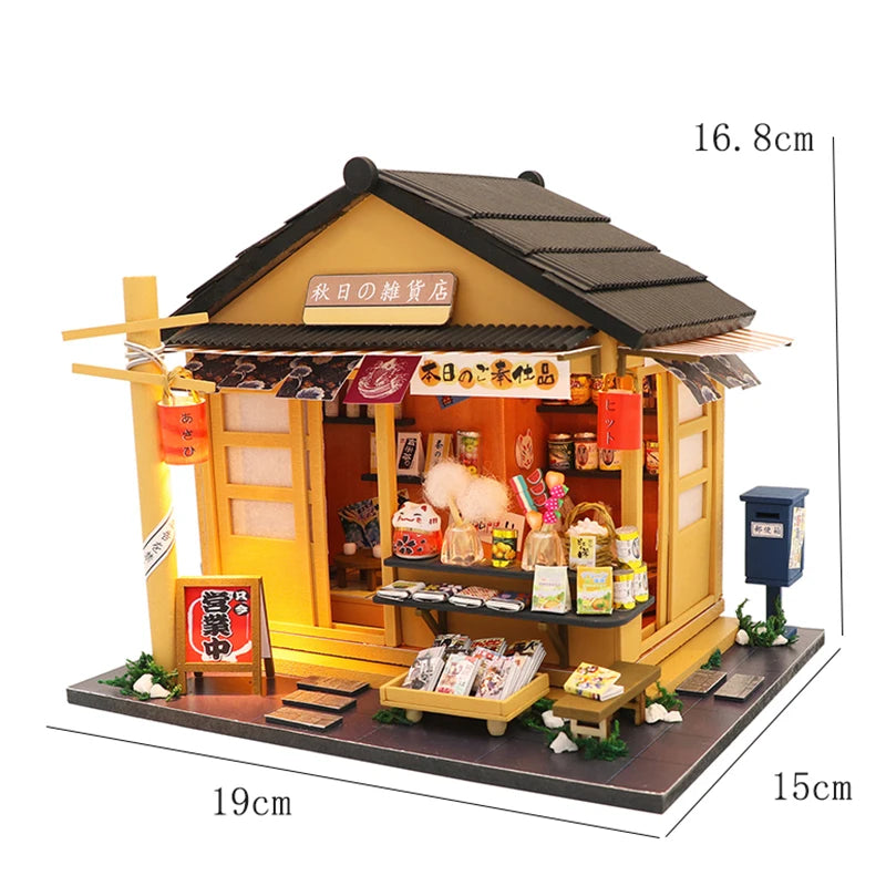 NoeluxeTM DIY Wooden Dollhouse Kit with Light