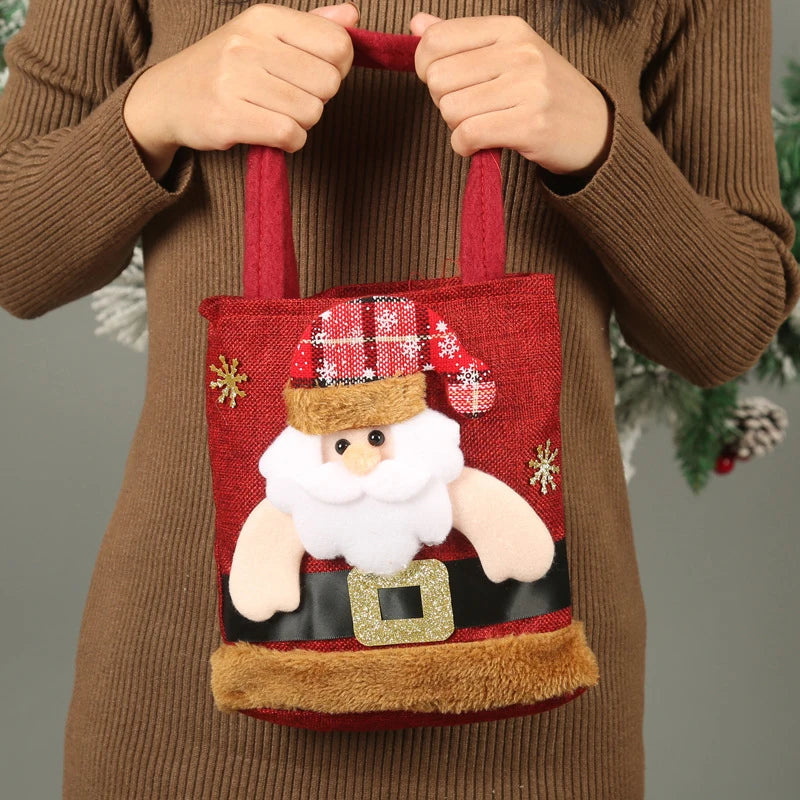 Christmas Linen Gift Bag
