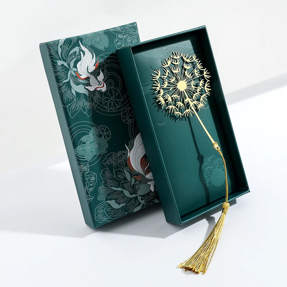 Golden Lotus & Rose Bookmark