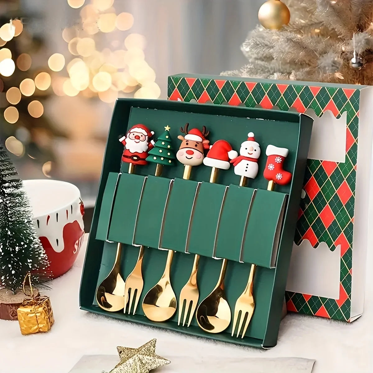 Christmas Fork & Spoon Gift Set