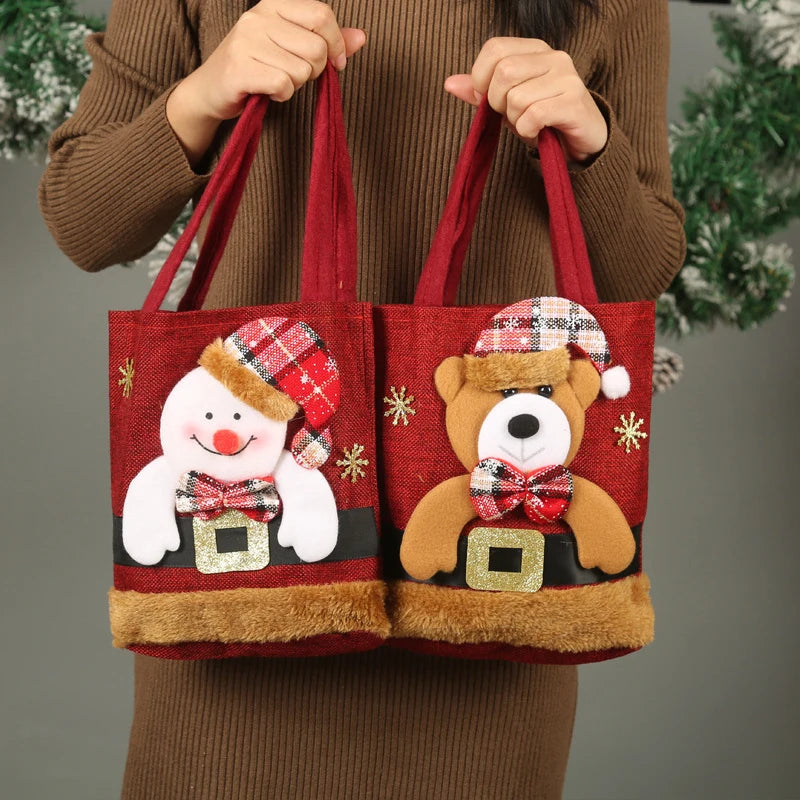 Christmas Linen Gift Bag