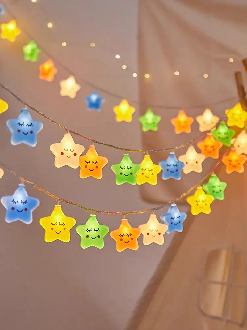 LED Star Garland String Lights
