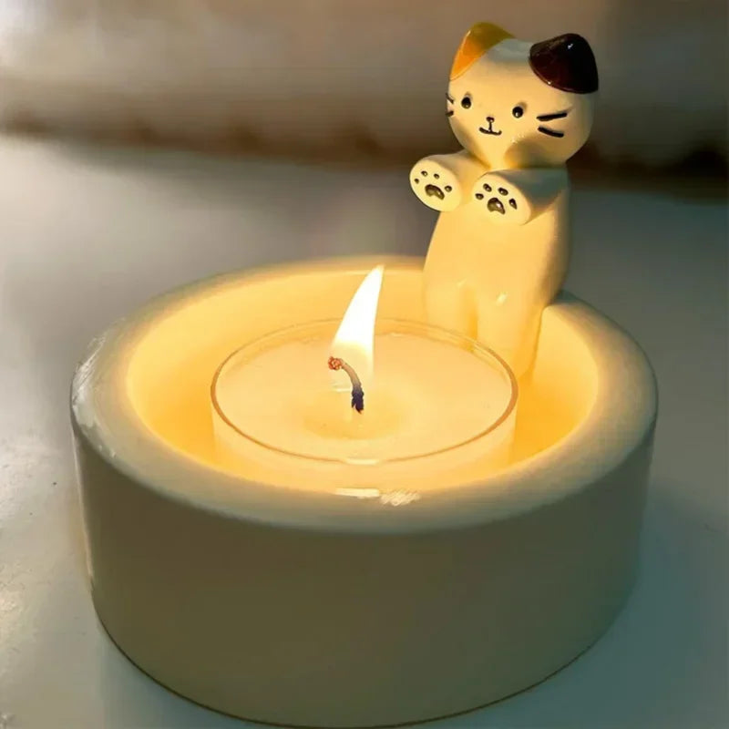 Cat Warm Paws Candle Holder