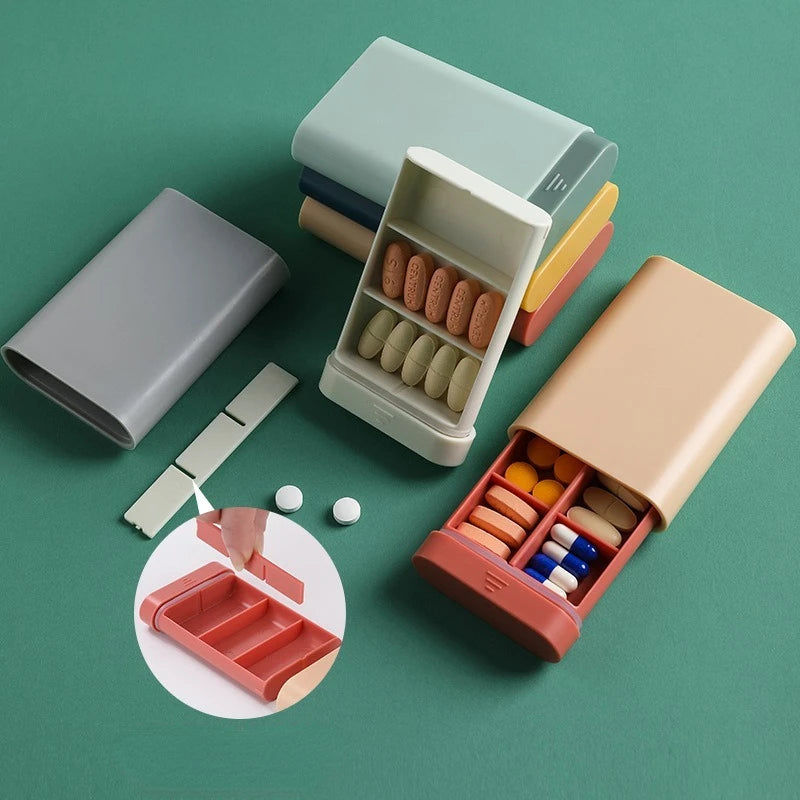 Mini Portable Travel Vitamin & Pill Organizer Box
