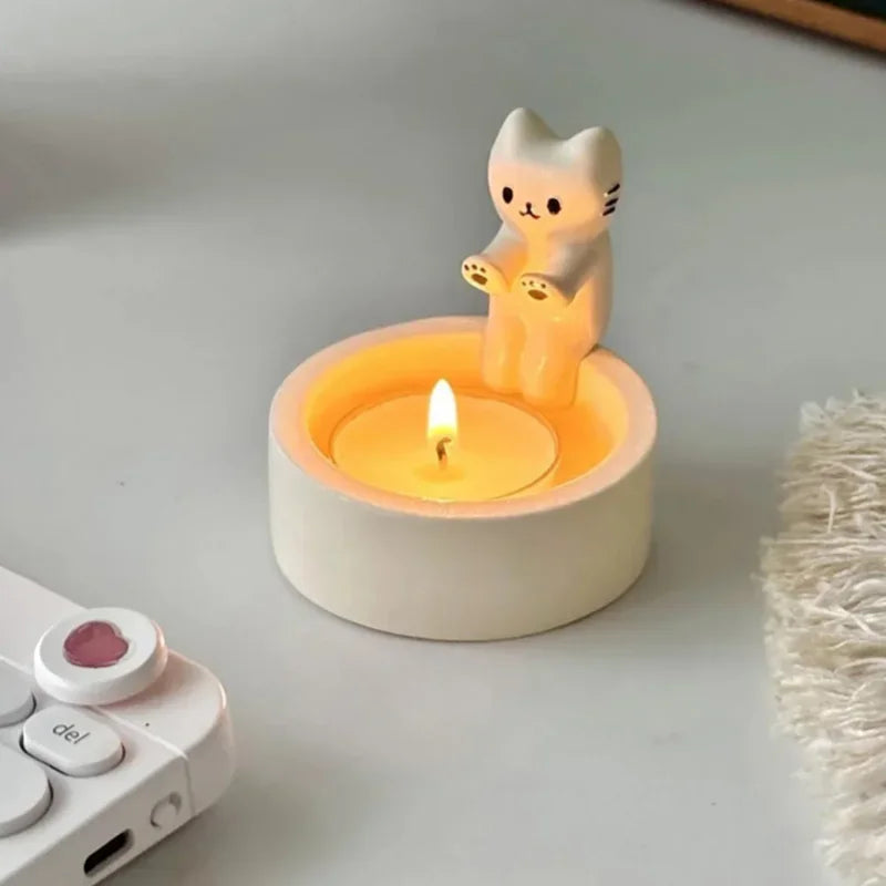 Cat Warm Paws Candle Holder