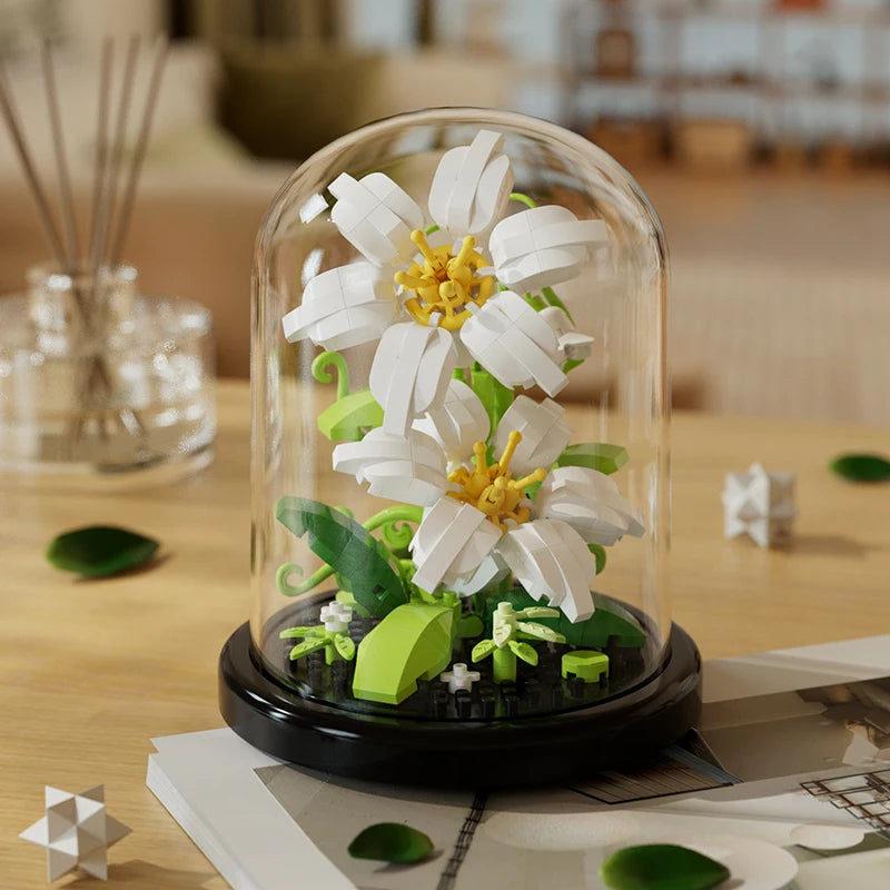 Micro Building Block Sunflower Bouquet