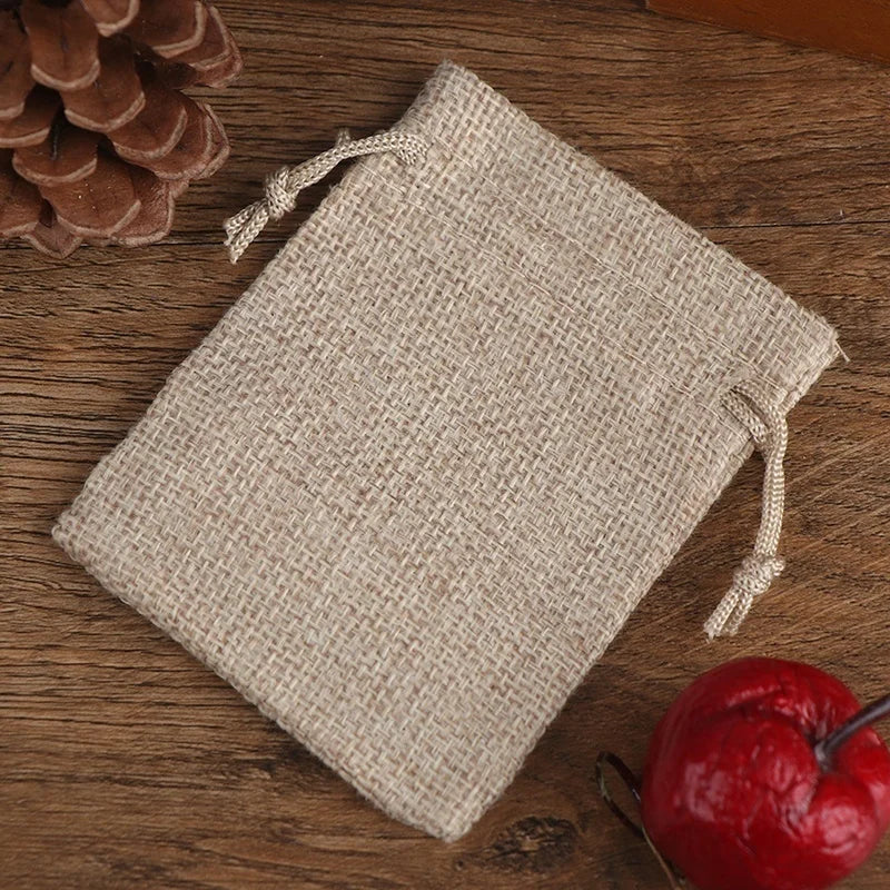 50PCS Luxury Burlap Gift Bags