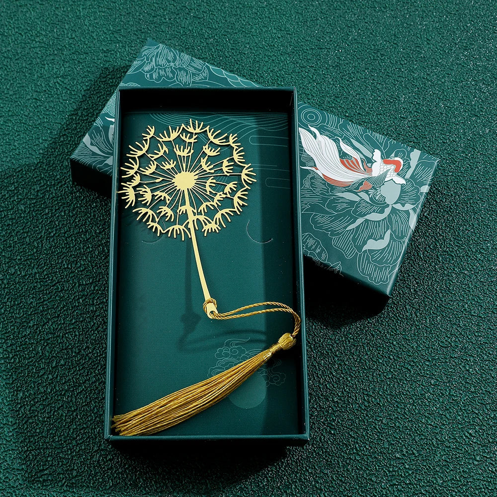 Golden Lotus & Rose Bookmark