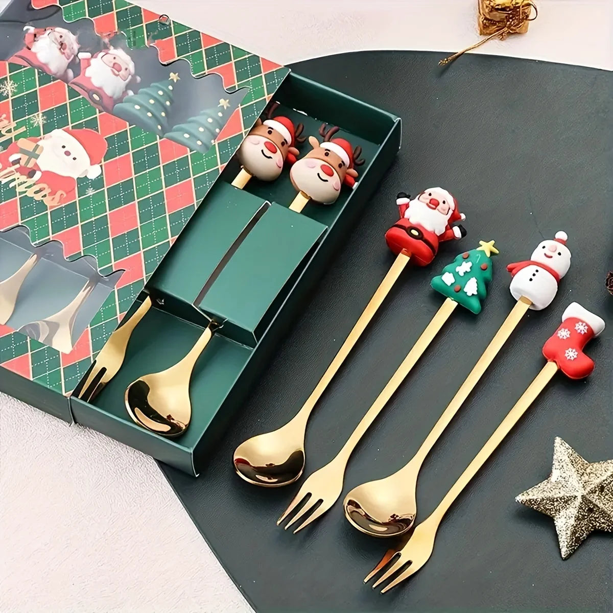 Christmas Fork & Spoon Gift Set