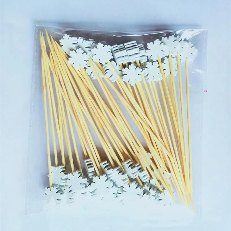 Christmas Bamboo Fruit Sticks (50pcs)