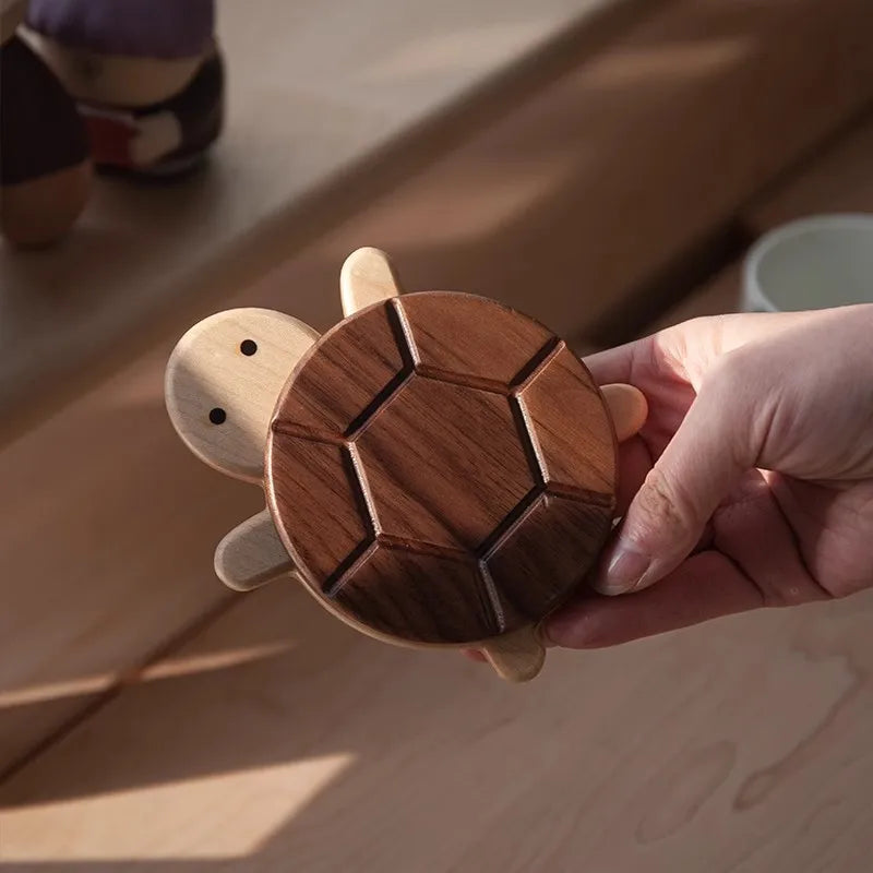 Black Walnut Turtle Wooden Coaster