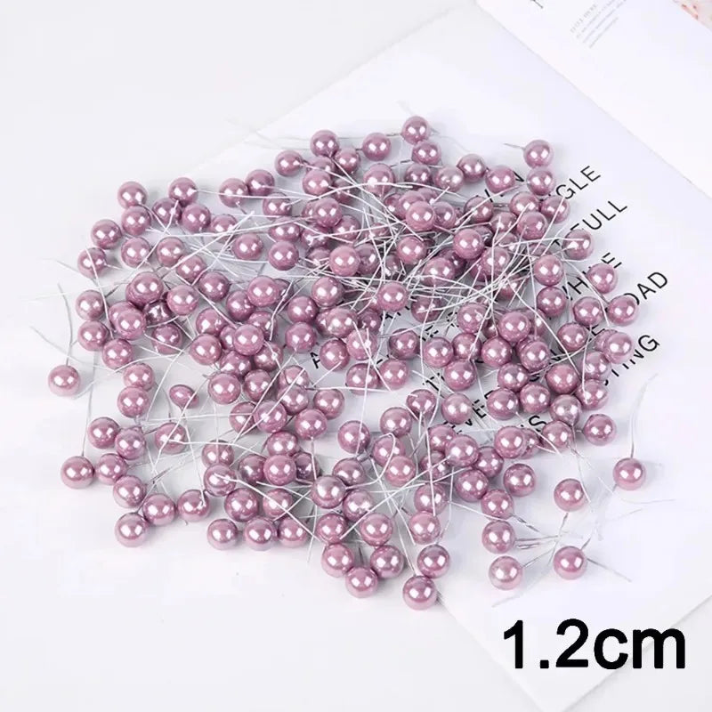 50/100Pcs Christmas Artificial Berry Ornaments