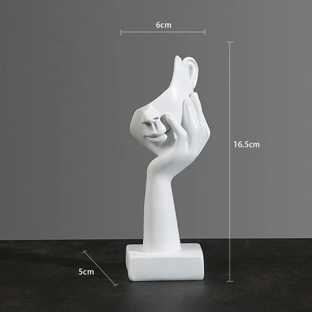 Nordic Resin Abstract Face Statue