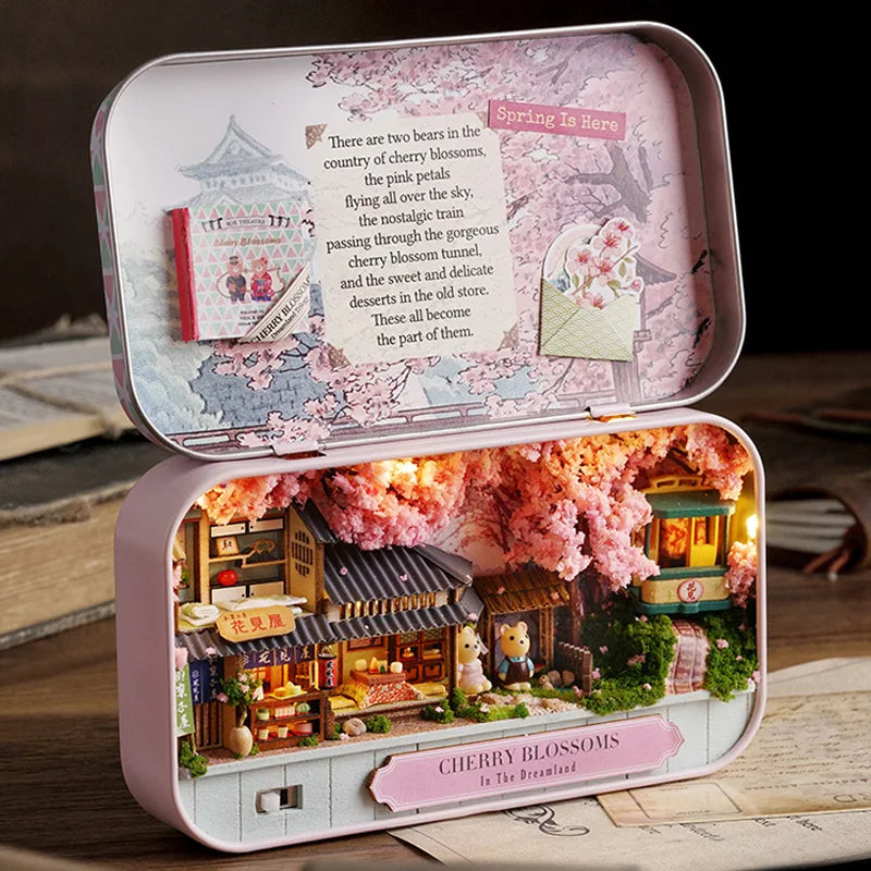DIY Wooden Miniature Dollhouse Theatre Box