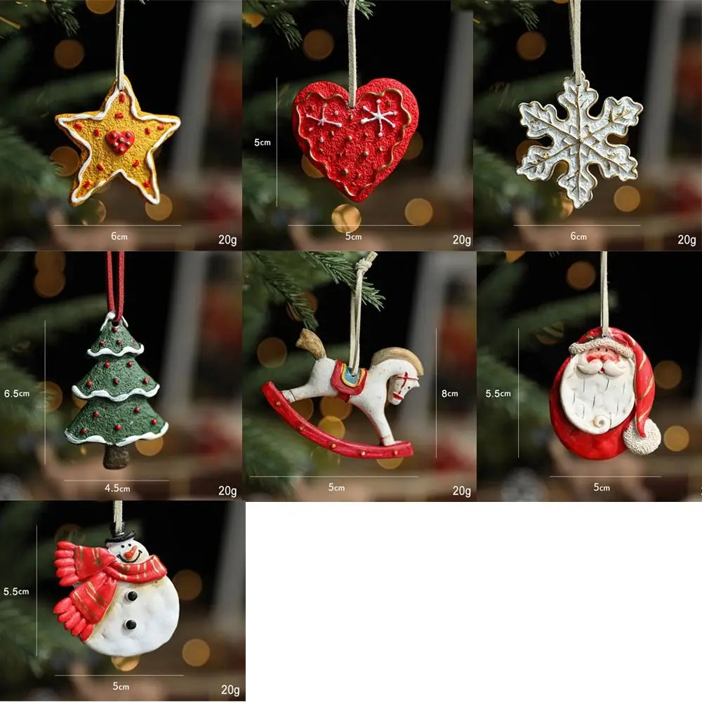 Christmas Resin Horse Pendant Ornament