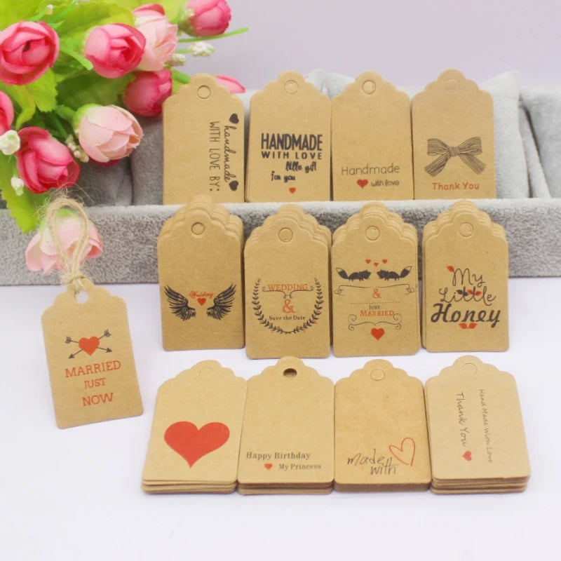 100pcs Label Tags with Strings