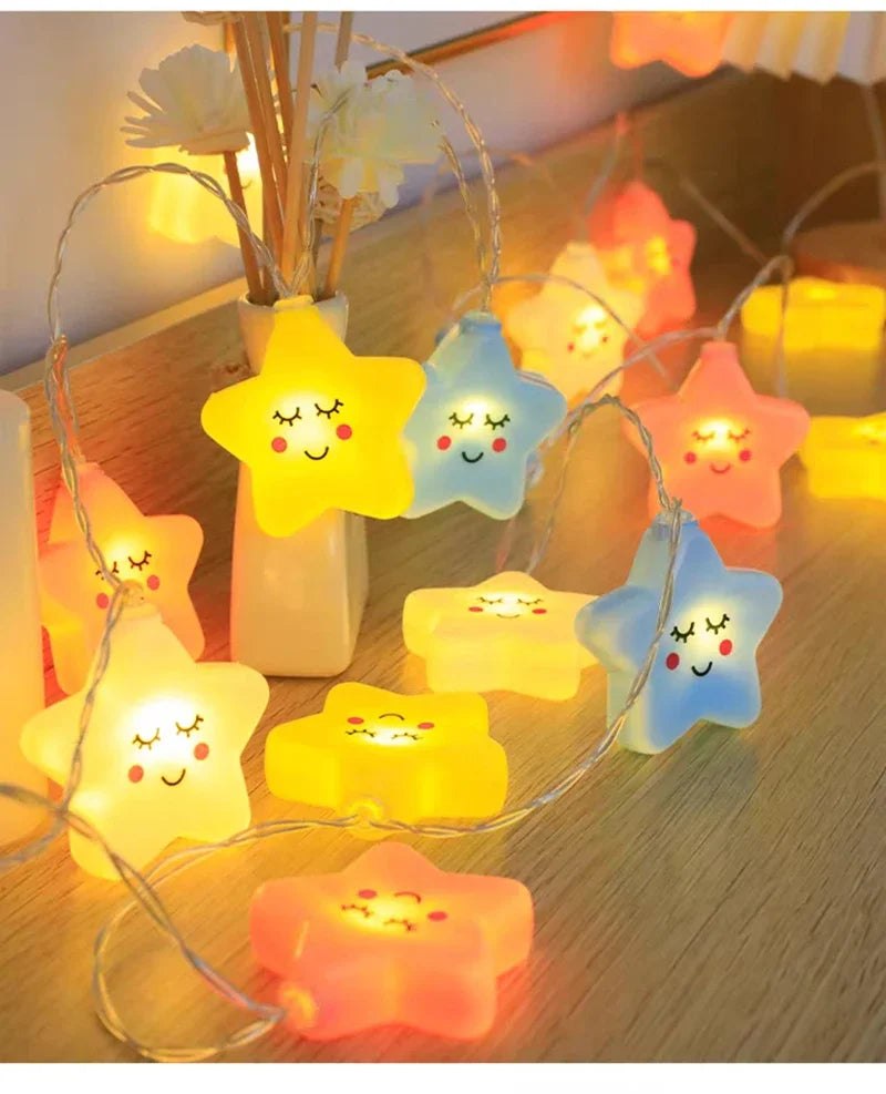 LED Star Garland String Lights