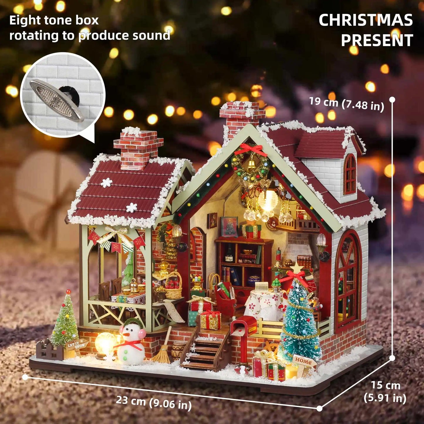 Christmas Night Warm House DIY Miniature Kit