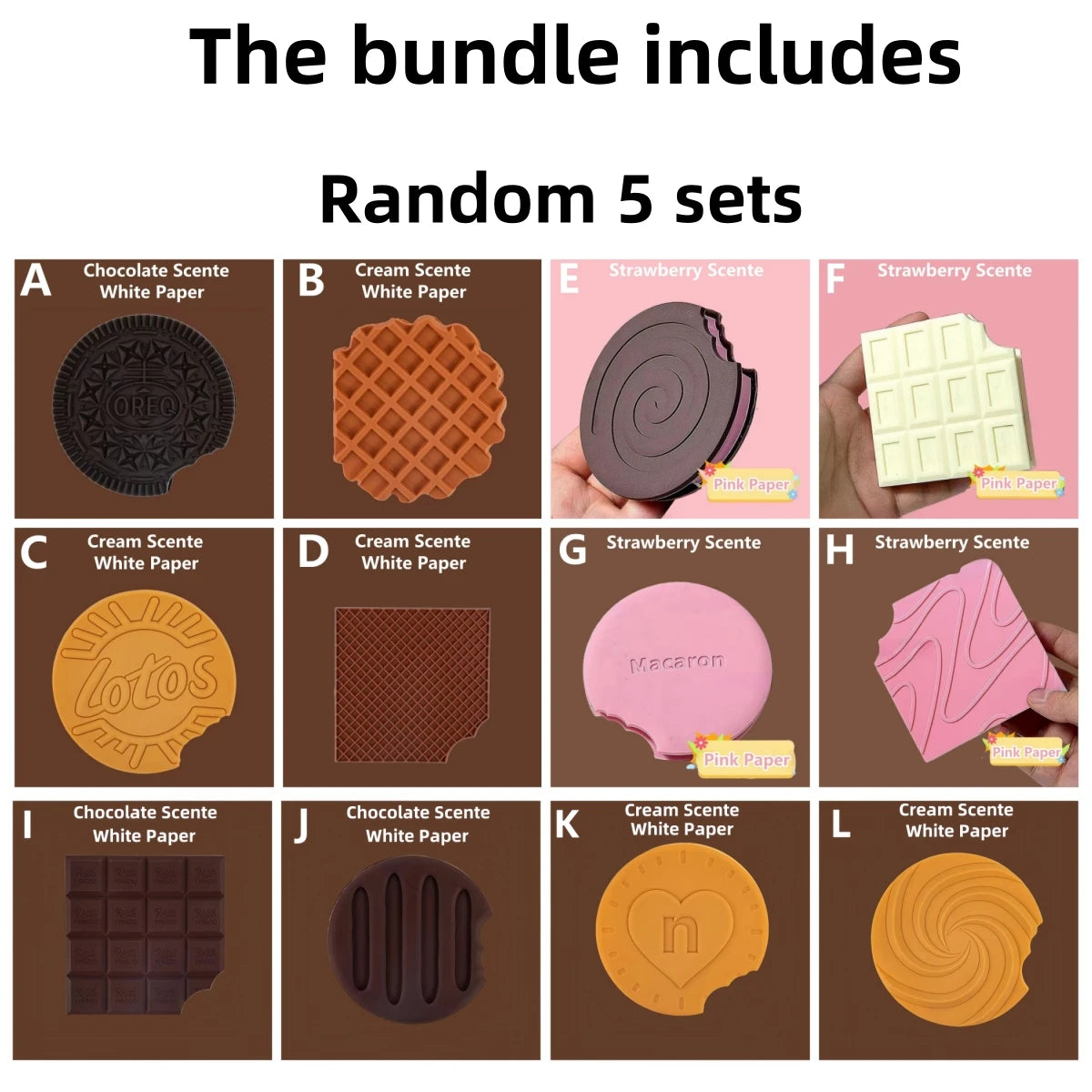 Scented Chocolate & Cookie Pocket Notepads (80 Pages/Set)
