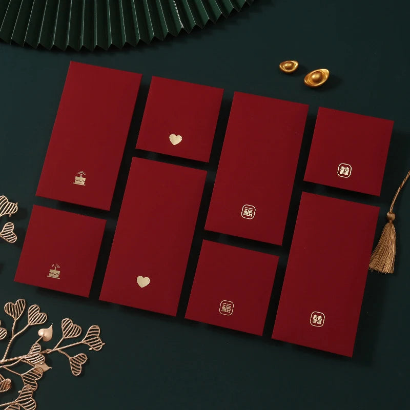 6pcs Chinese Red Envelope Set – Spring Festival Lucky Money Packets