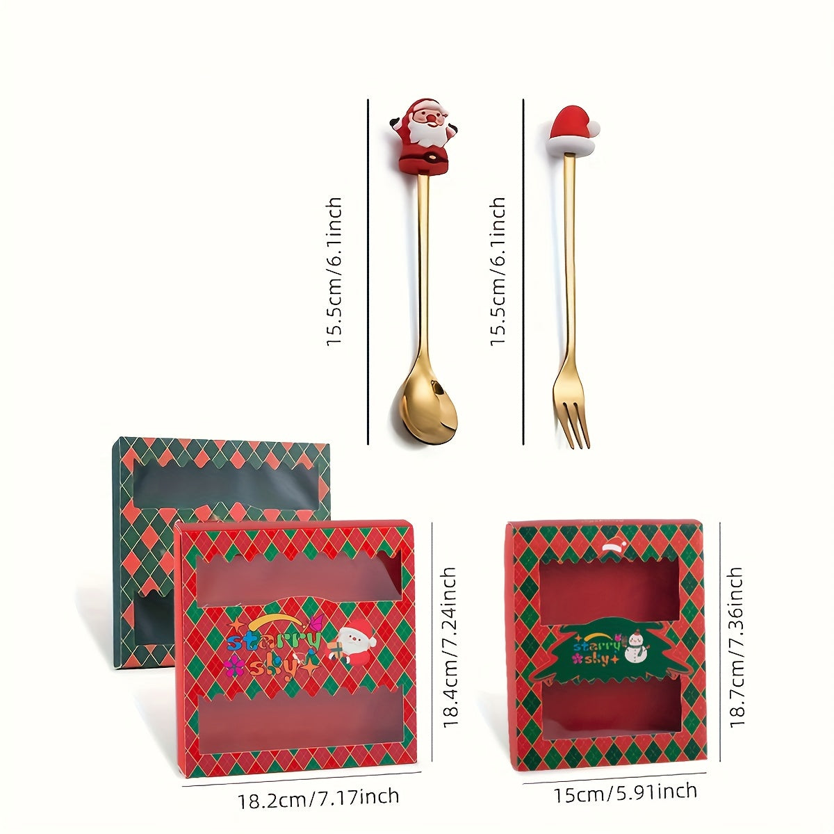Christmas Fork & Spoon Gift Set