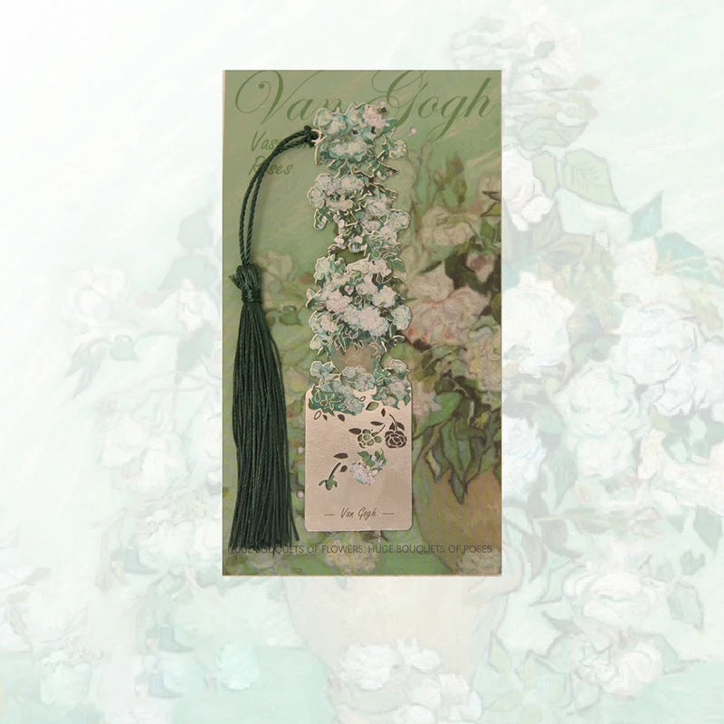 Elegant Brass Floral Bookmark