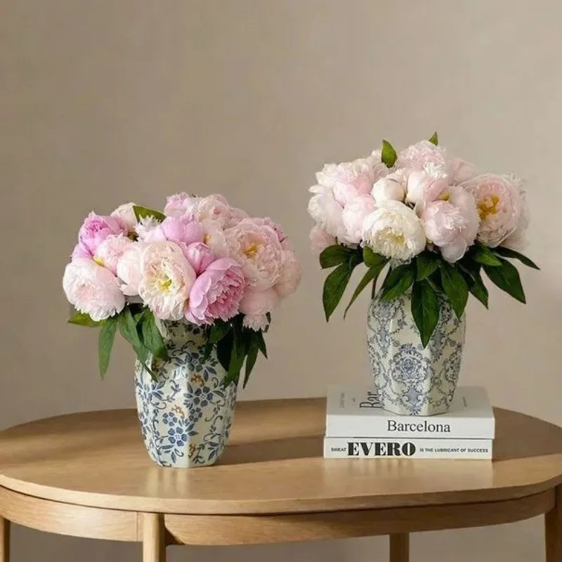 Hand-Painted Blue and White Porcelain Vase
