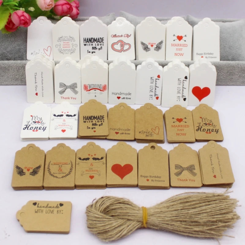 100pcs Label Tags with Strings