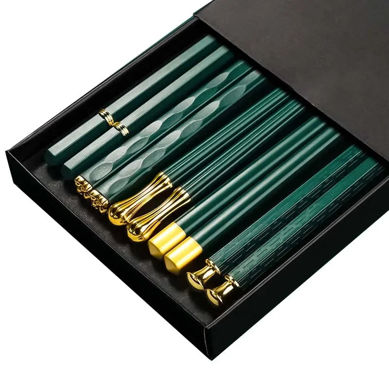 High-Quality Japanese Metal Chopsticks β 5 Pairs