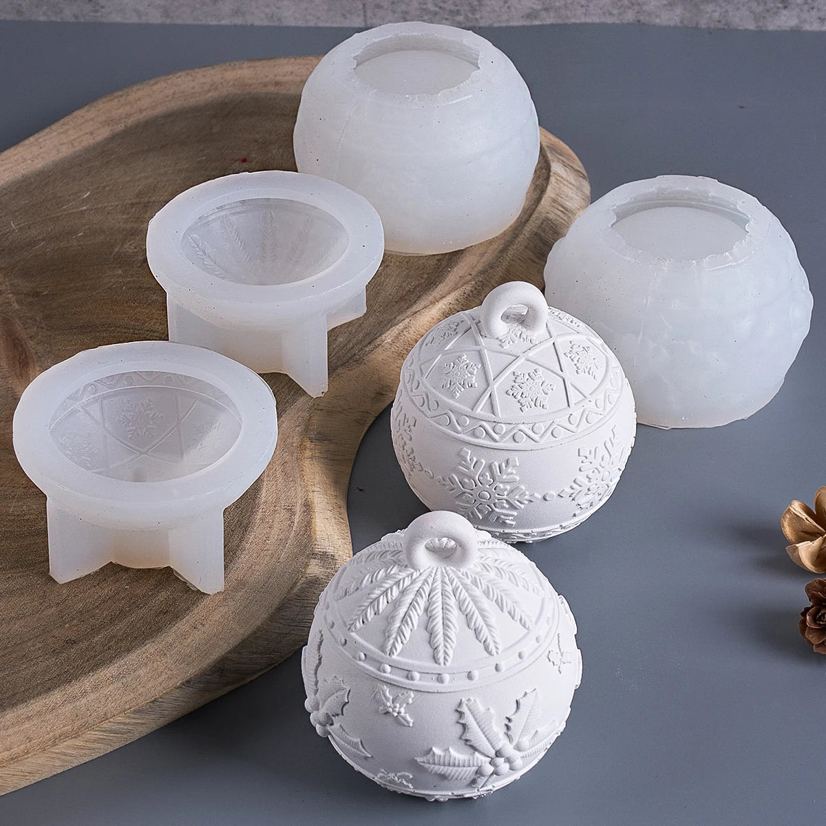 Christmas Ball Candle Jar Silicone Mold