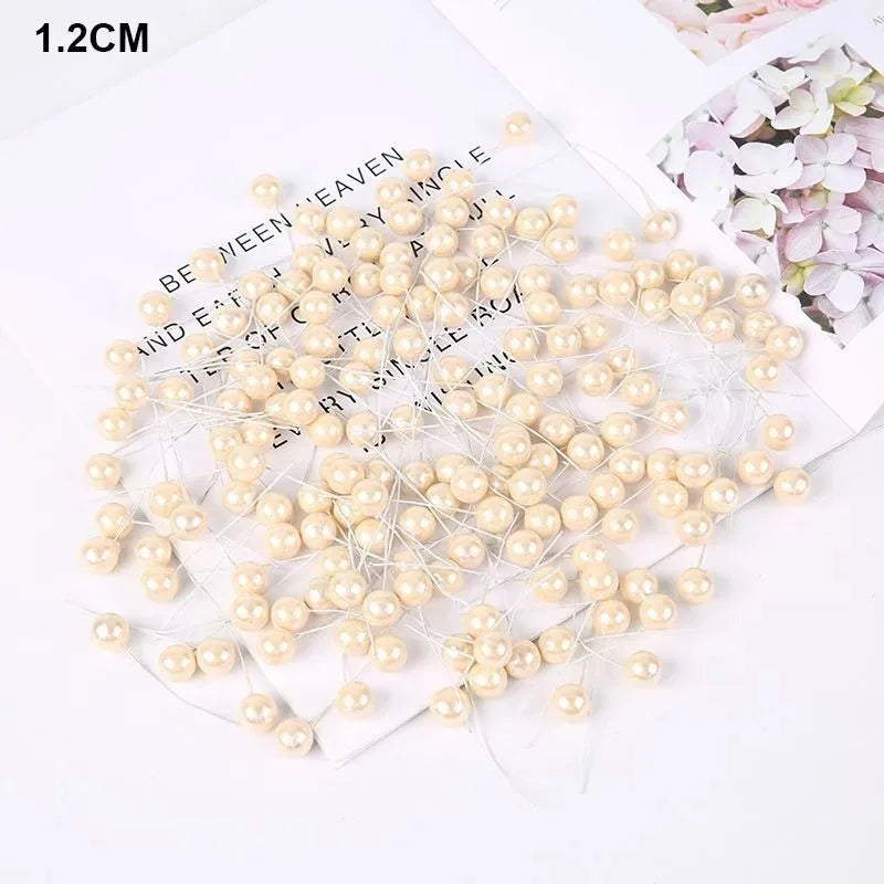 50/100Pcs Christmas Artificial Berry Ornaments