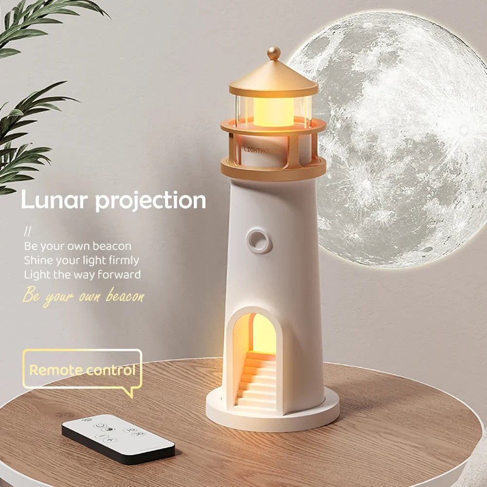 Moon Projection Lighthouse Night Light