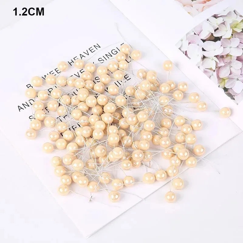 50/100Pcs Christmas Artificial Berry Ornaments