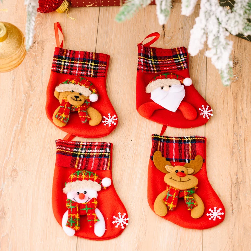 Merry Christmas Fabric Gift Socks