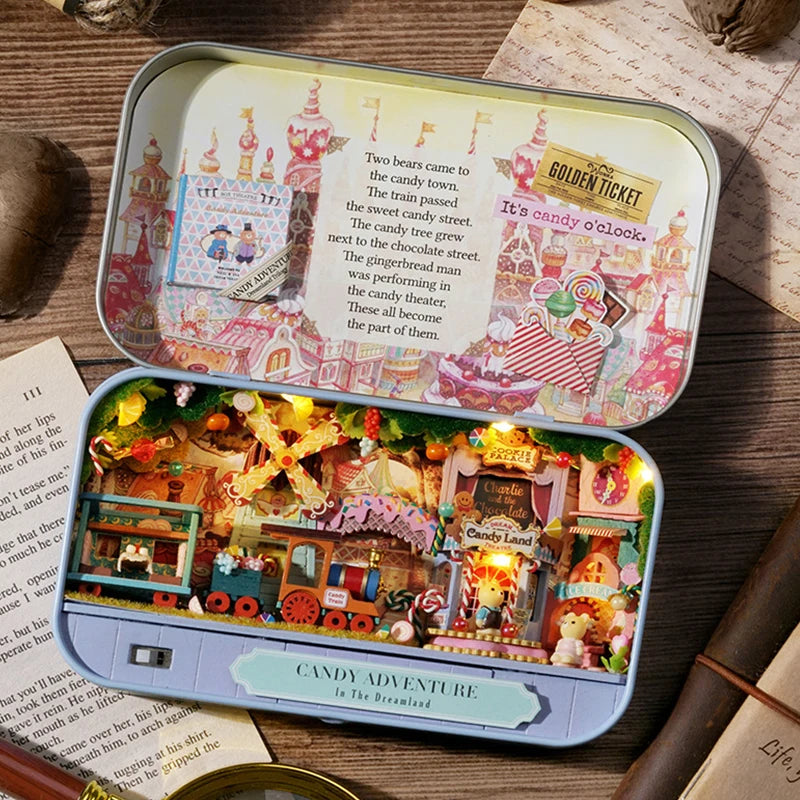 DIY Wooden Miniature Dollhouse Theatre Box