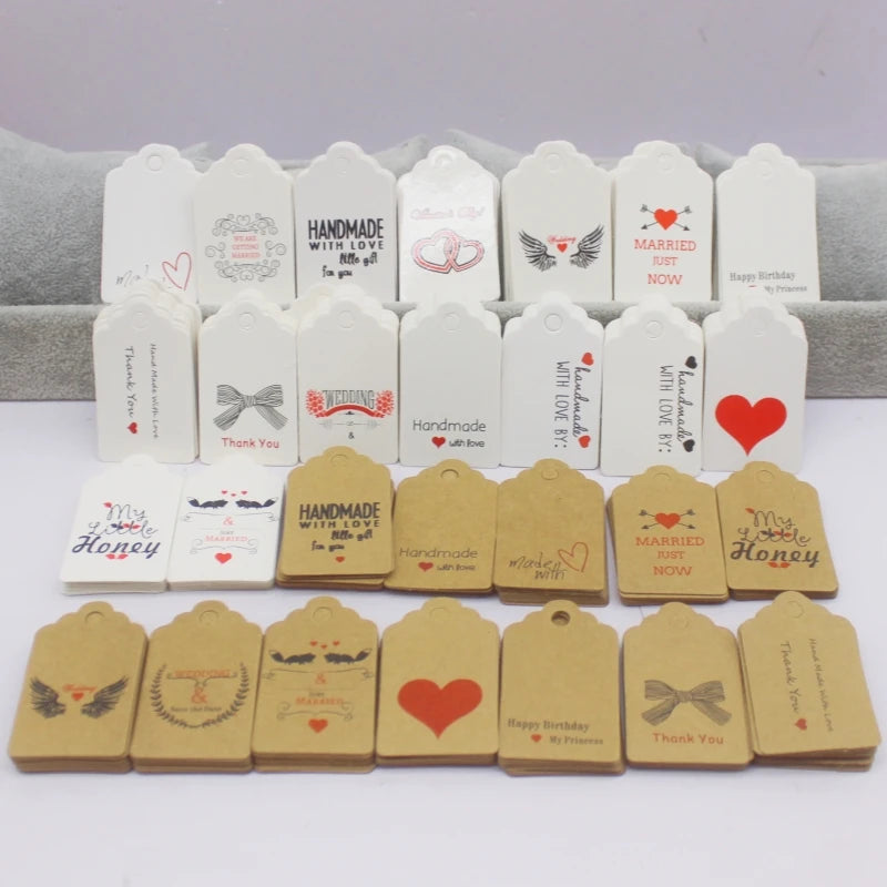 100pcs Label Tags with Strings