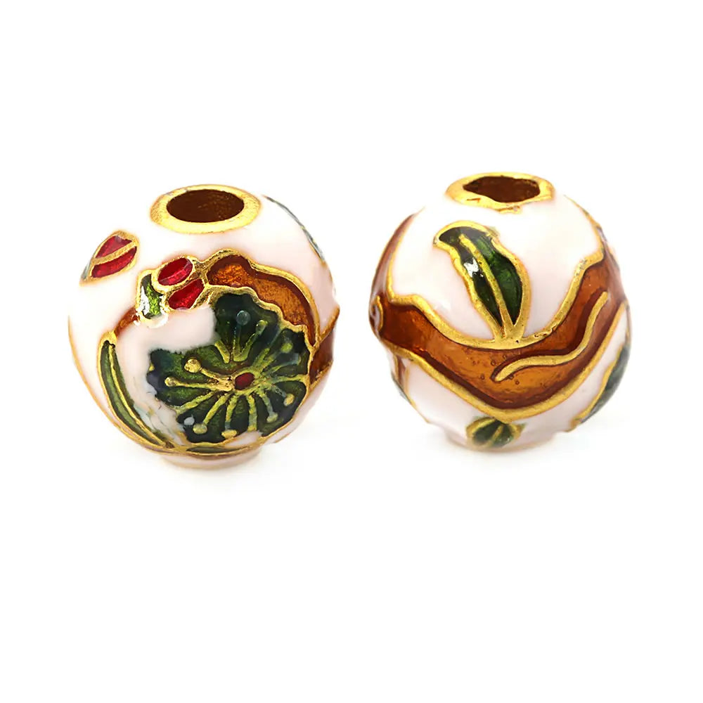 4PCS Daffodil Brass Spacer Beads